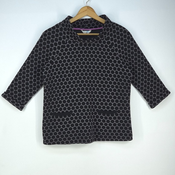 Boden Sweaters - Boden Polka Dot Knit Sweater Womens 12 Preppy Retro Mod Office Old Money Quiet